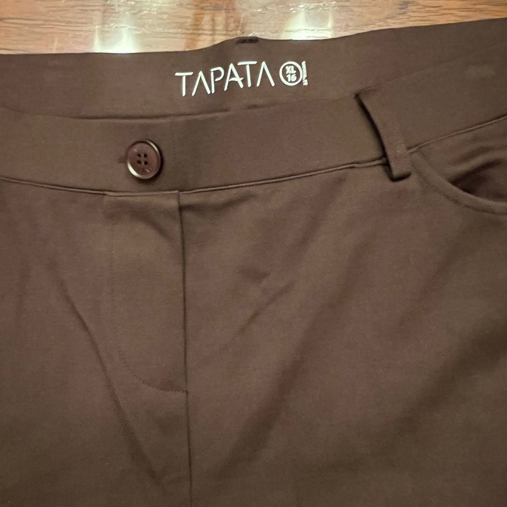 Tapata Brown Flared Soft Pull On Trouser Pants - Picture 3 of 8
